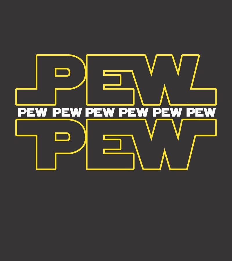 Pew Pew!! (Yellow) - black / Unisex Shortsleeve / small